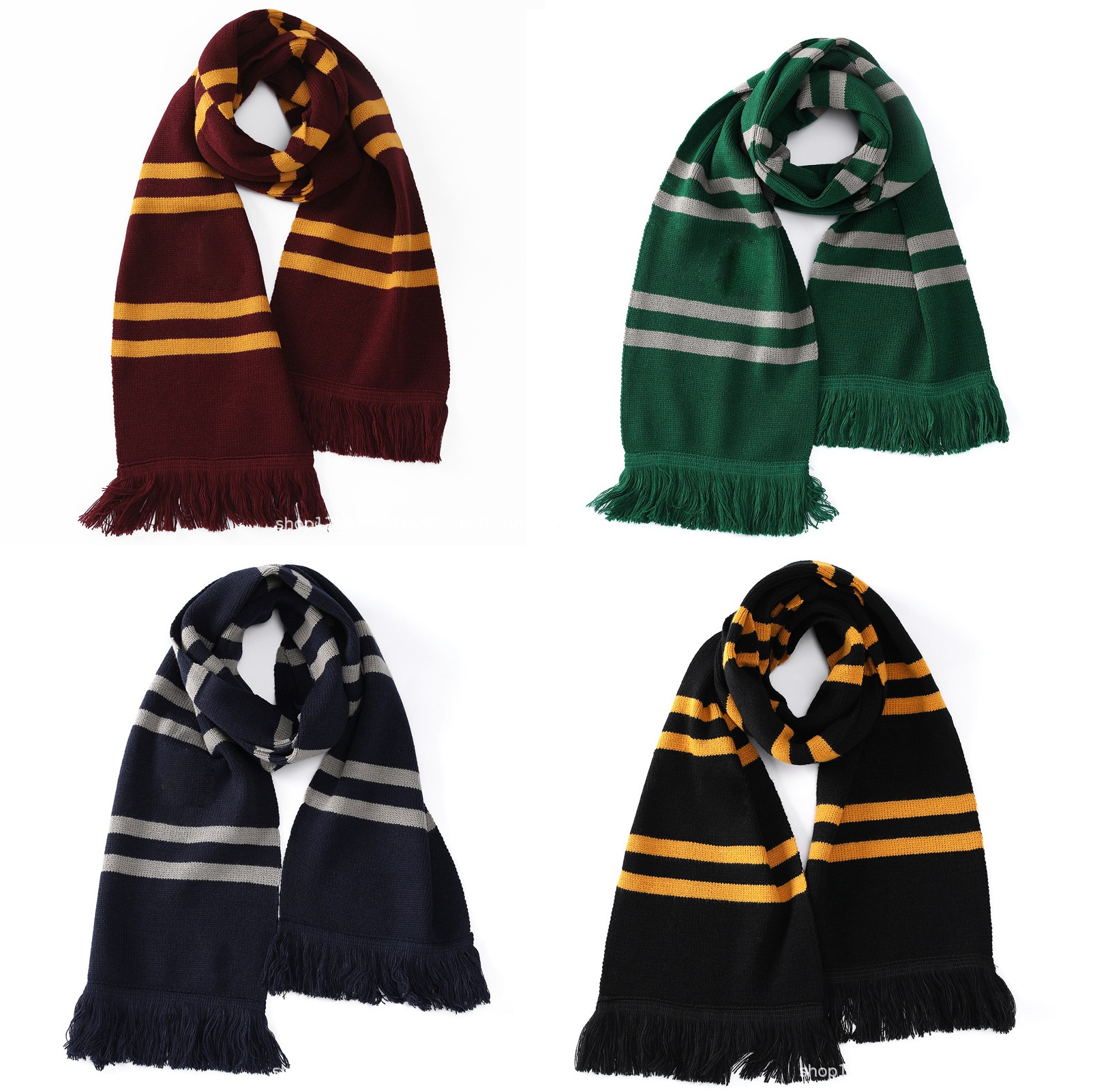 Écharpe d'école en gros avec badge, quatre collèges, fête d'Halloween, écharpe de cosplay, accessoire, cadeaux, cadeau d'anniversaire