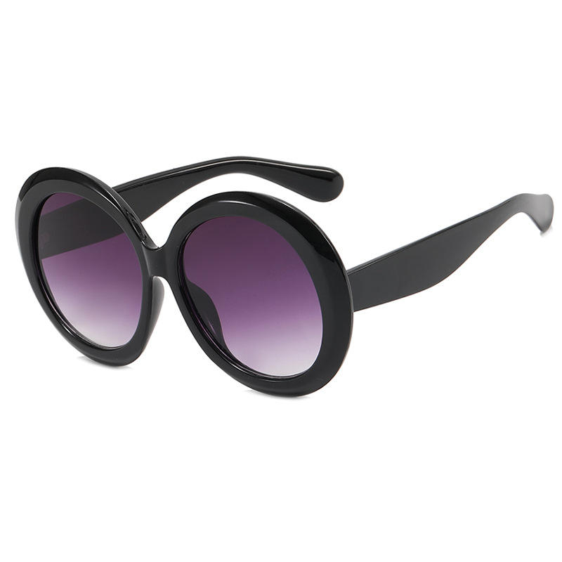 Lunettes de soleil rondes surdimensionnées pour femmes et hommes, marque de luxe, grandes montures, lunettes de soleil, grandes lunettes de protection, lunettes de conduite unisexes