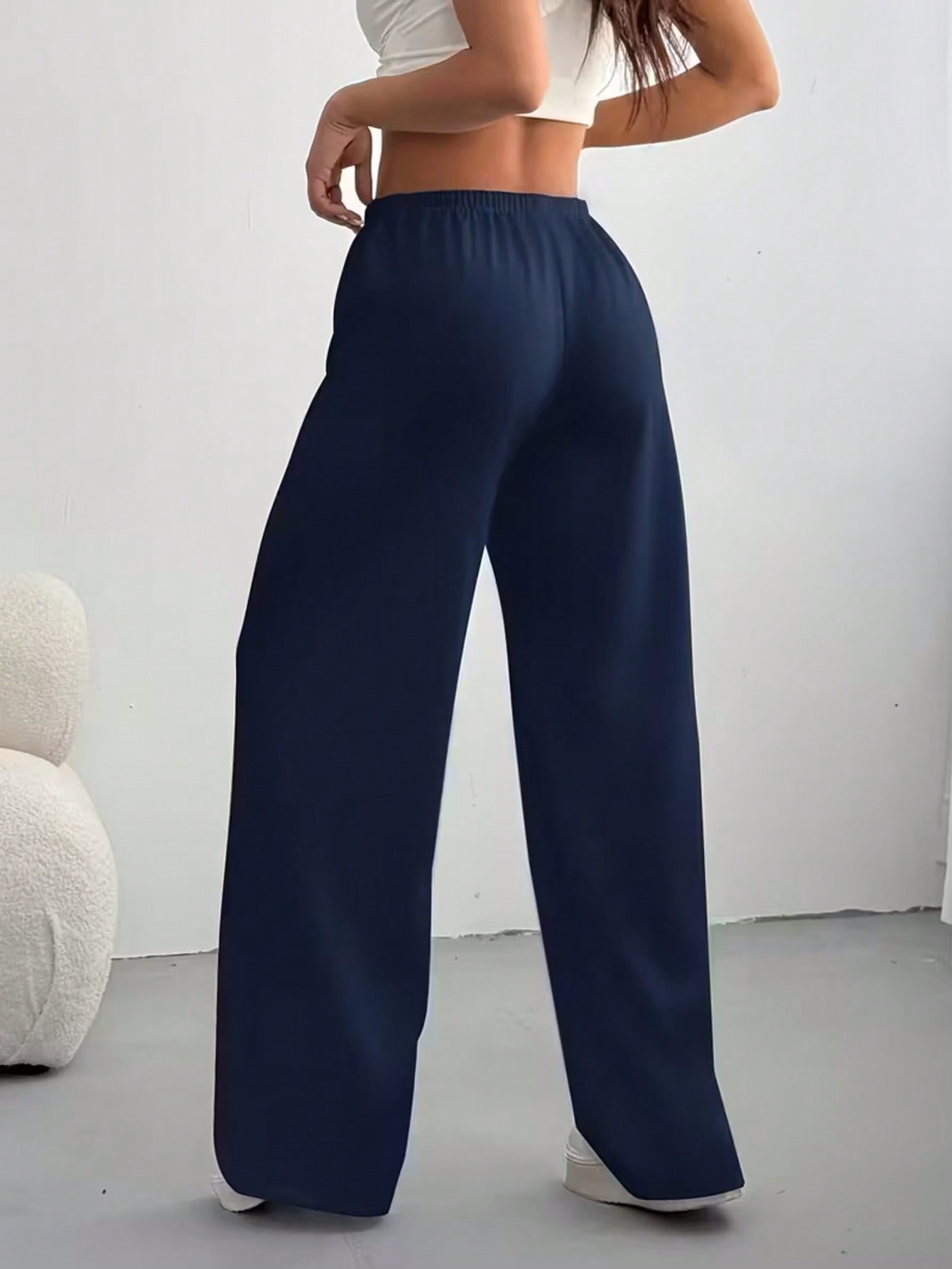 Pantalon de jogging décontracté pour femmes, coupe large, avec cordon de serrage à la taille, confortable et ample, style très prisé