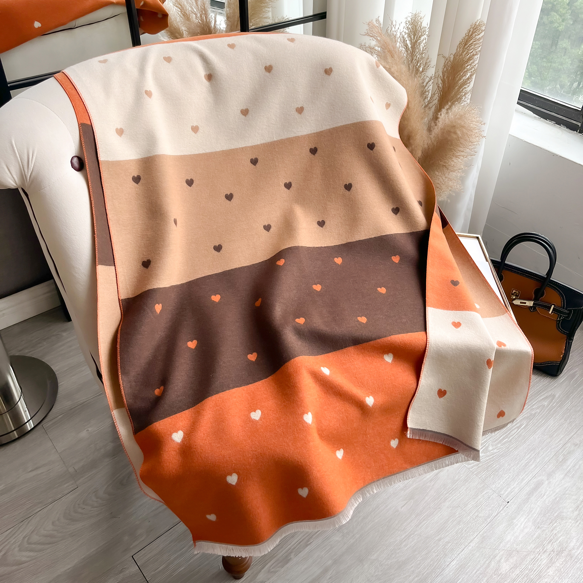 Écharpe en cachemire pour femmes, châle enveloppant, Pashmina, marque de luxe, Poncho, couverture épaisse, chaude, Bufanda, nouvelle collection hiver