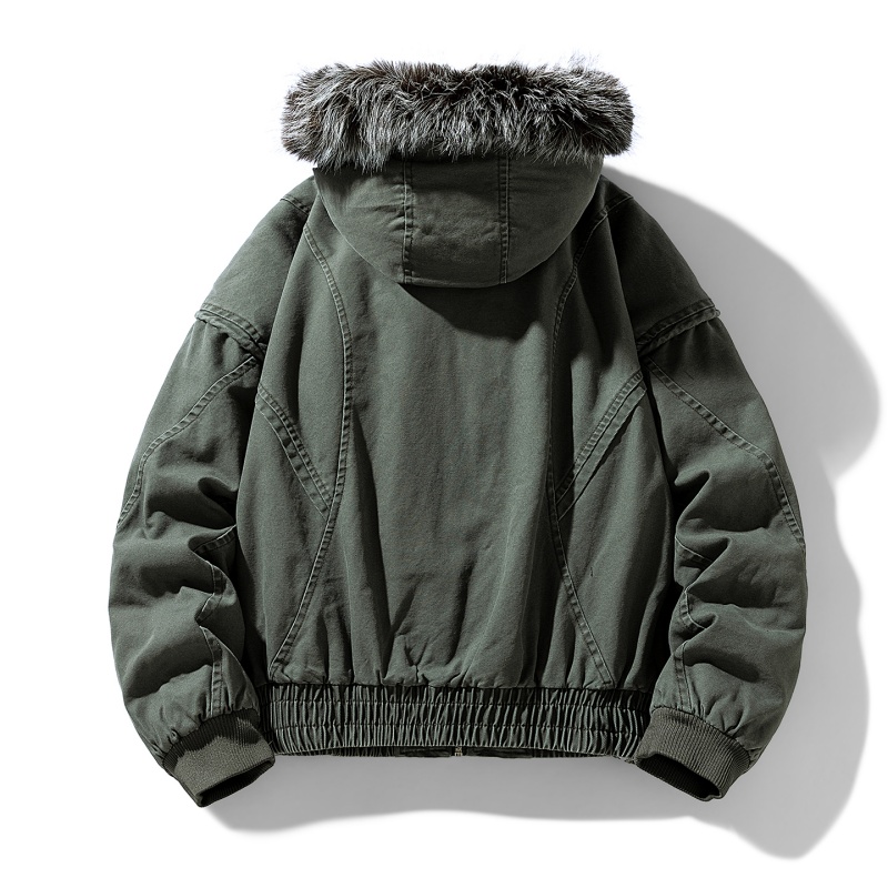 Hiver hommes manteau nouveau Hip-hop décontracté femmes Parka manteau avec capuche Streetwear ample Faux col de vison Couple épais coton manteau
