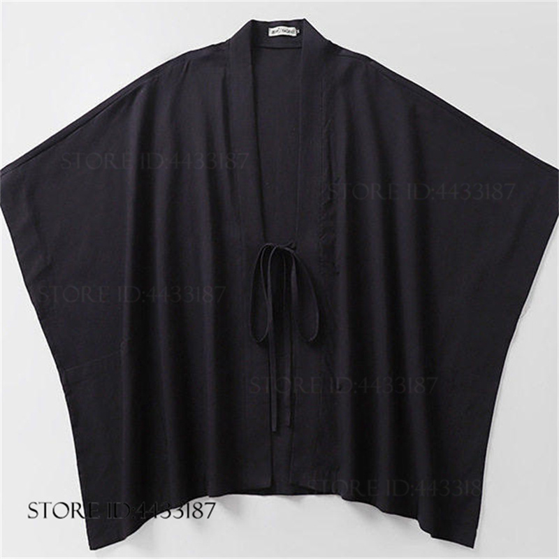 Kimono traditionnel japonais, Cardigan Yukata, Haori, veste de cape pour hommes, manteau vintage en coton et lin, costume Hanfu, costume de samouraï Harajuku