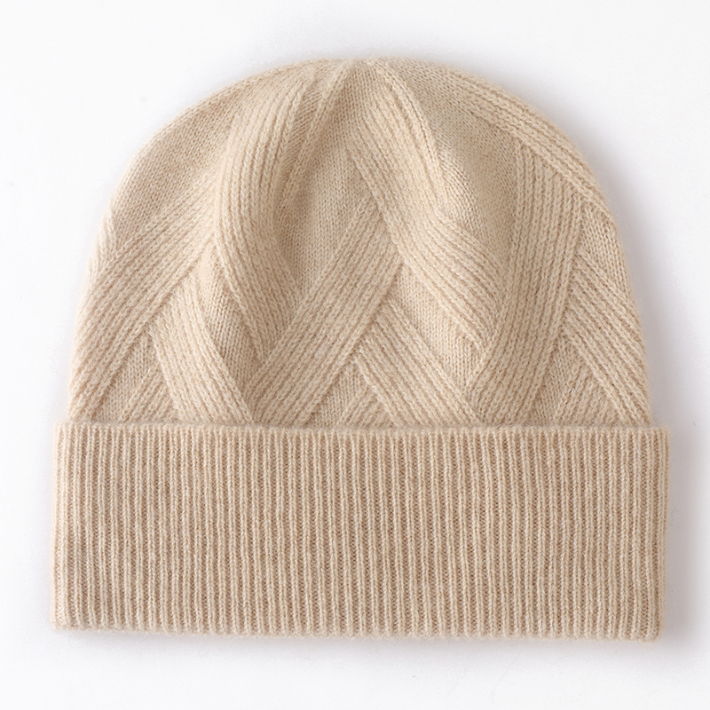 Femmes chapeau hiver nouveau 100% pur cachemire tricoté couvre-chef doux chaud chapeaux dame mode décontracté épaissir casquette qualité cachemire casquette