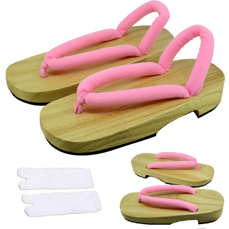 Accessoires de cosplay pour l'anime japonais Kimetsu No Yaiba, sabots de cosplay Kamado Nezuko, kimono, tongs, chaussons Geta