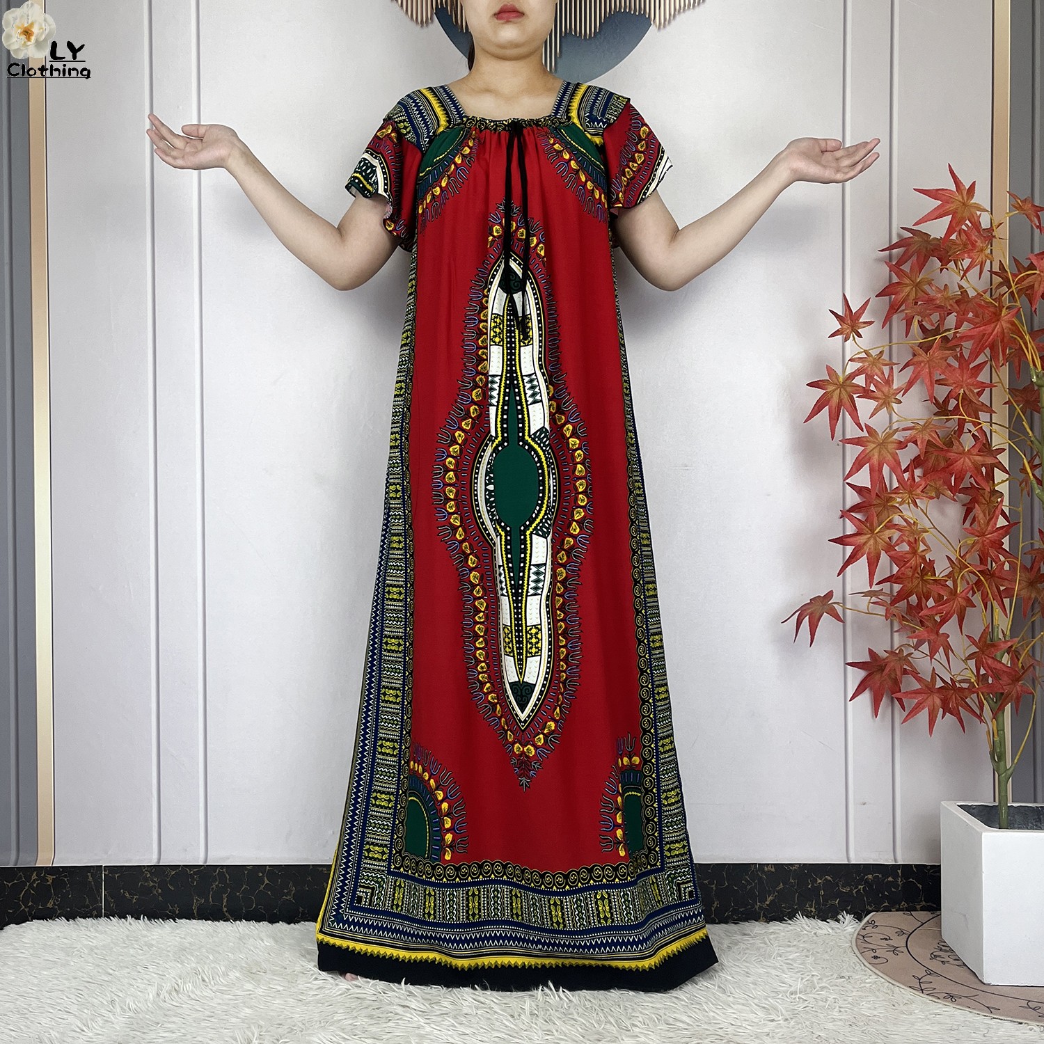 Abaya africain à manches courtes pour femmes, nouveau Style, mode d'été, Robe en coton, col bateau, Caftan ample, dubaï, Islam, Robe élégante