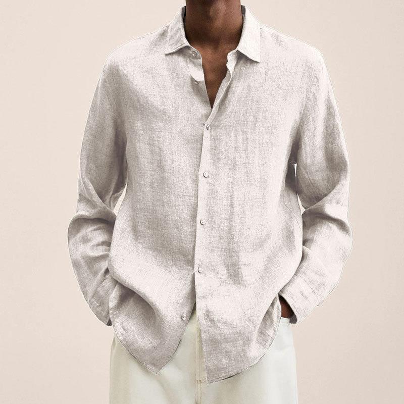 Vêtements de tempérament à manches longues pour hommes, revers à boutons d'épissure, document solide, polyvalent, chemise de conseil, mode, automne, hiver, nouveau