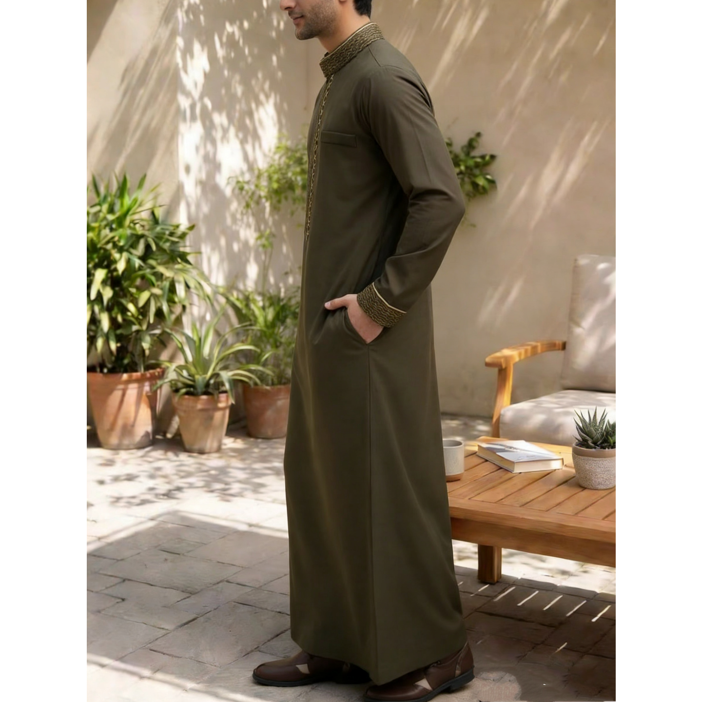 Robe ethnique arabe du Moyen-Orient, robe traditionnelle musulmane pour hommes, tenue décontractée pour festivals et cultes, vêtements islamiques pour hommes