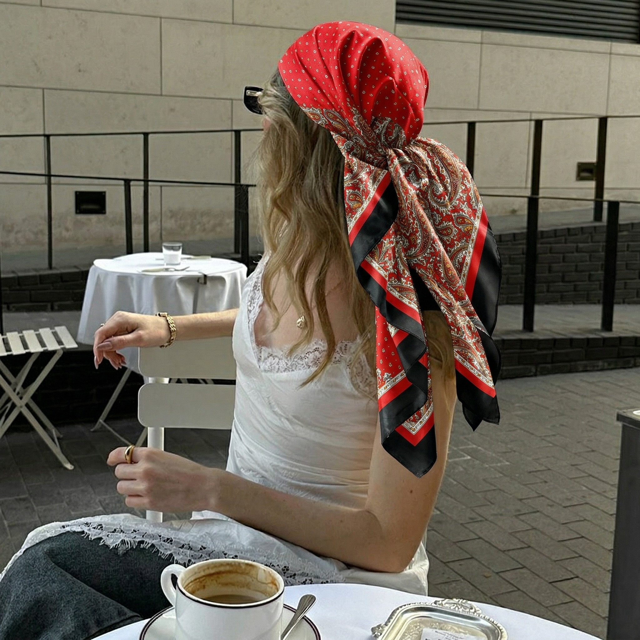 Foulard carré en satin de soie pour femme, 90x90cm, printemps-été, écharpe de plage, bandana, foulard pour cheveux
