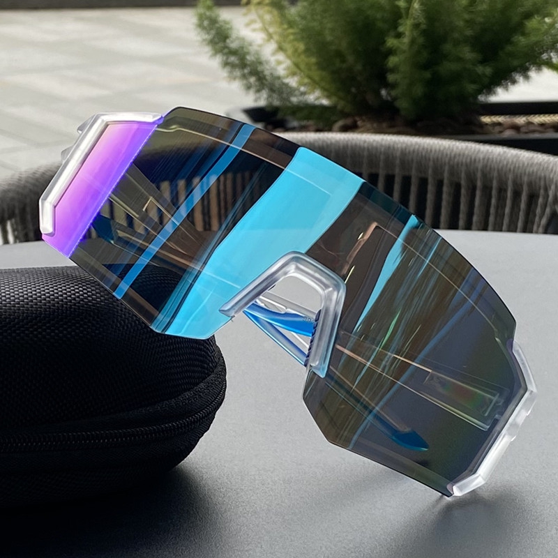 Lunettes de soleil de cyclisme UV400 pour hommes et femmes, anti-ultraviolets, pour sports de plein air, randonnée, escalade, VTT, monture large, surdimensionnées