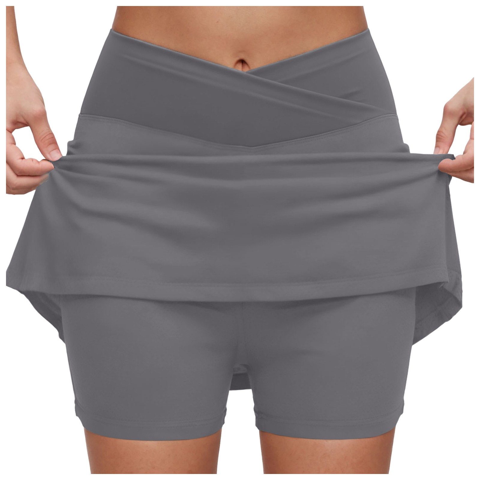Jupes de sport pour femmes, couleur unie, taille haute, pour course à pied, Tennis, Golf, robe courte respirante avec poches