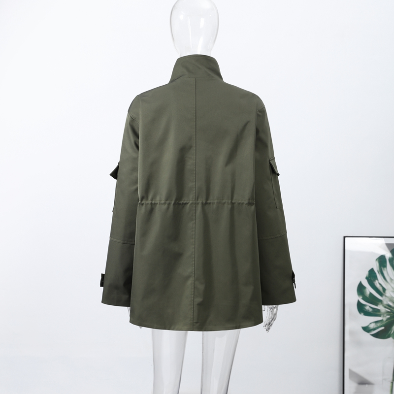 Vestes femme Vintage Laple fermeture éclair grandes poches fermeture éclair manches longues manteaux dame 2025 mode nouvelle femme vestes d'hiver vêtements d'extérieur