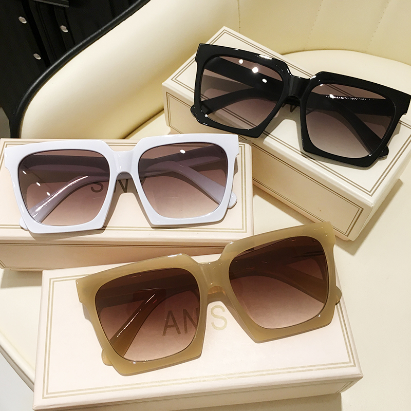 ChimVintage-Lunettes de soleil rétro à monture carrée pour femme, design de marque, chic punk, nuances noires, S330, 2025