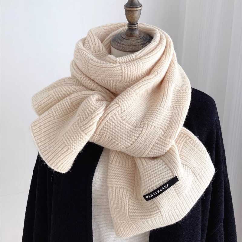Châle Rond Chaud pour Femme, Bandana Pashmina, Écharpe de Style Coréen, Accessoires de Marque de Luxe