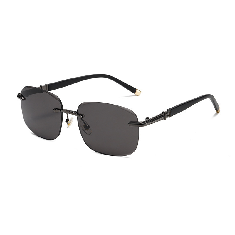 Lunettes de soleil rectangulaires sans bords pour femmes et hommes, petites lunettes de soleil carrées pour femmes et hommes, plage, vacances, voyage, haute qualité