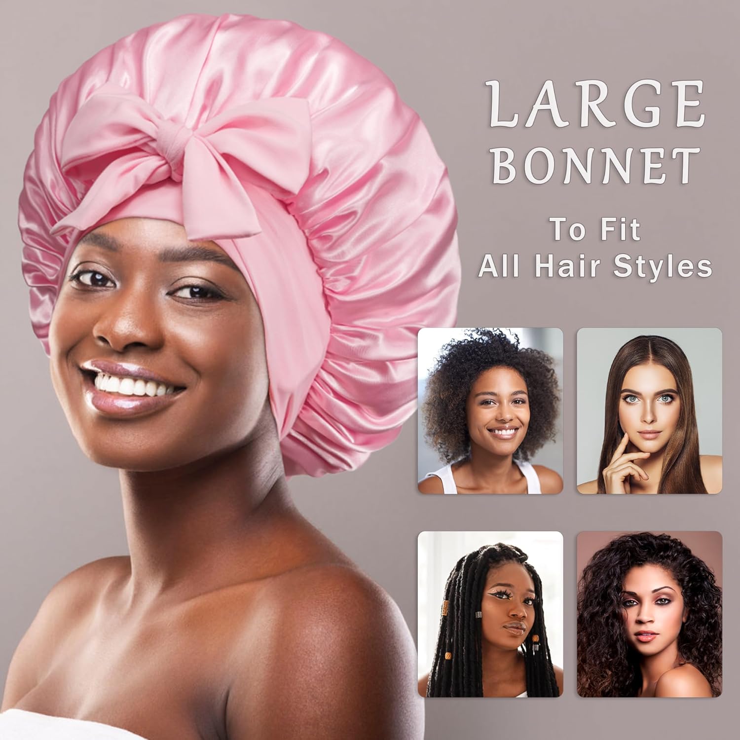 Bonnet à la mode pour femmes, couleur unie, bord large, deux queues, soie élastique, lisse, petit cravate, sport, quotidien, maison, chapeau de cheveux décontracté, sommeil
