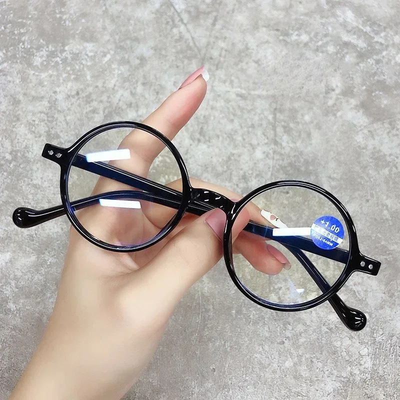 Dames rétro Transparent lunettes de lecture hommes femmes petit rond loin vue presbytie à la mode nouvelles lunettes de Prescription 0 à + 4.0