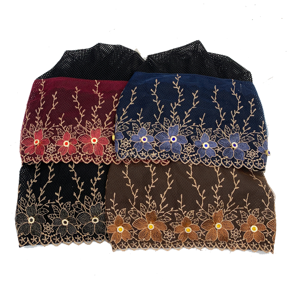 Casquette Turban brodée pour femmes, bandeau d'été respirant, Bonnet musulman sous écharpe, chapeau de chimio contre le Cancer, Turbante mujer