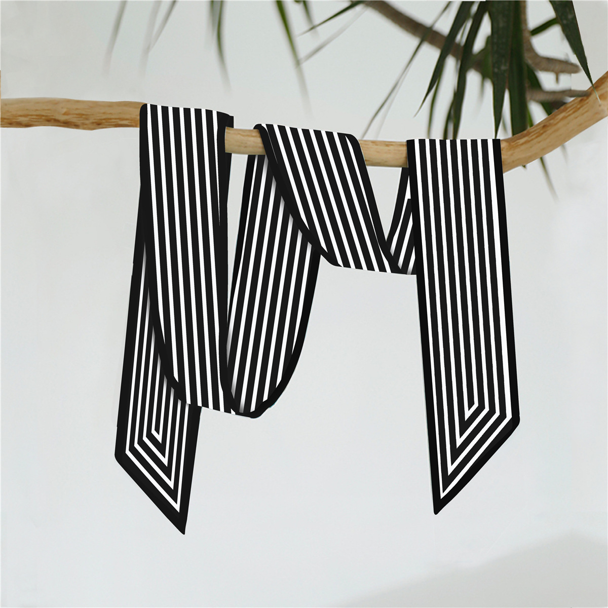 Foulard skinny rayé pour femme, écharpe de marque de luxe, écharpe de mode, écharpe de sauna, foulard de sac à cheveux, design de la présidence, nouveau, 2025