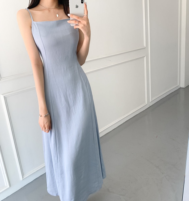 Robe longue en lin à lacets pour femmes, robes trapèze élégantes, sans manches, sexy, robe de soirée dos nu, mode, été, y2k, 2024
