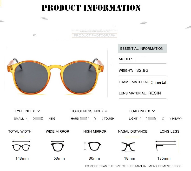 Lunettes de soleil rondes rétro pour femmes et hommes, design de marque, transparentes, en alliage, UV400, 2023