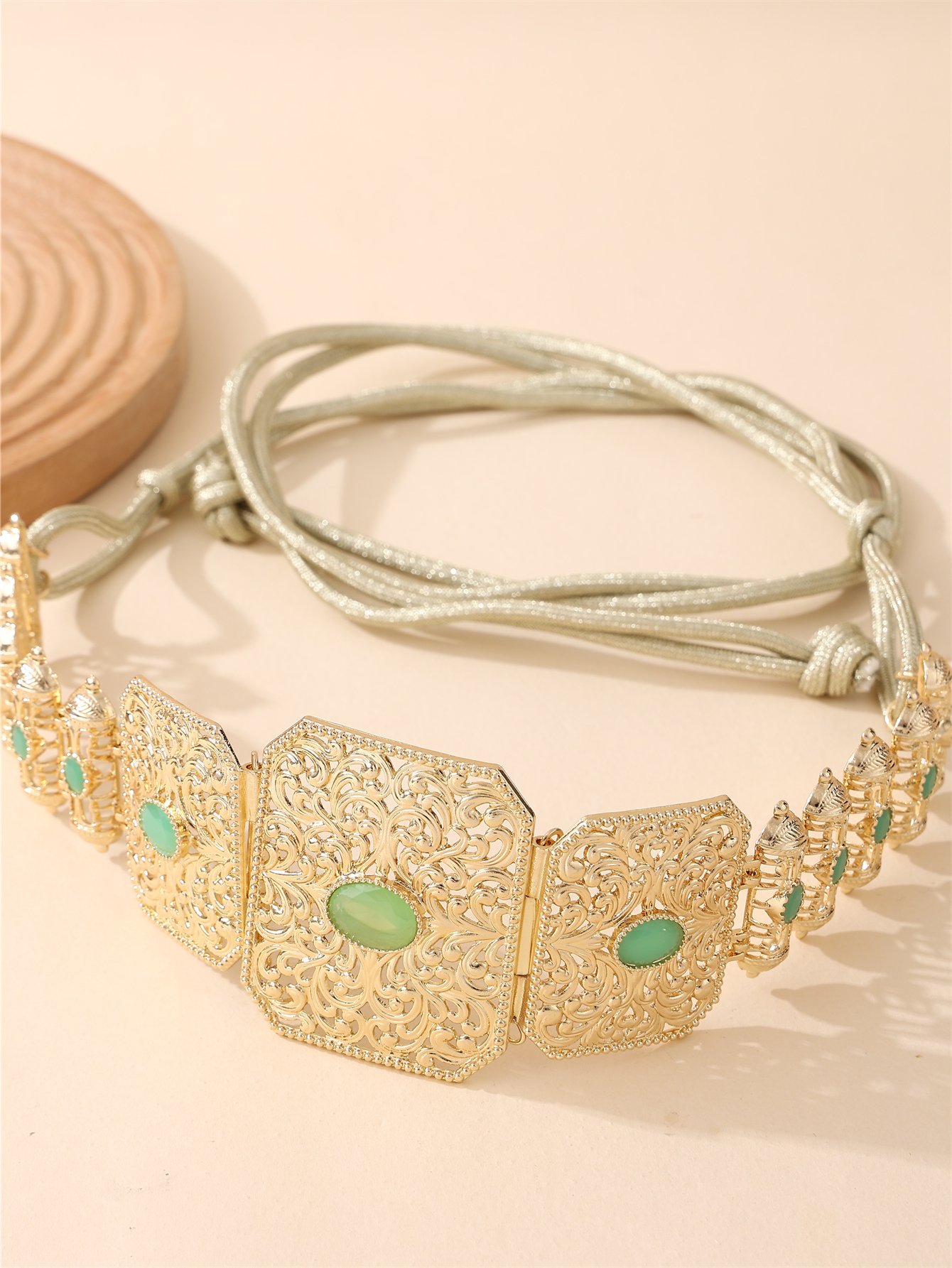 Ceinture caftan marocaine pour femmes avec strass, luxueux, Style Vintage, réglable pour le Festival de Gala de mariage du moyen-orient
