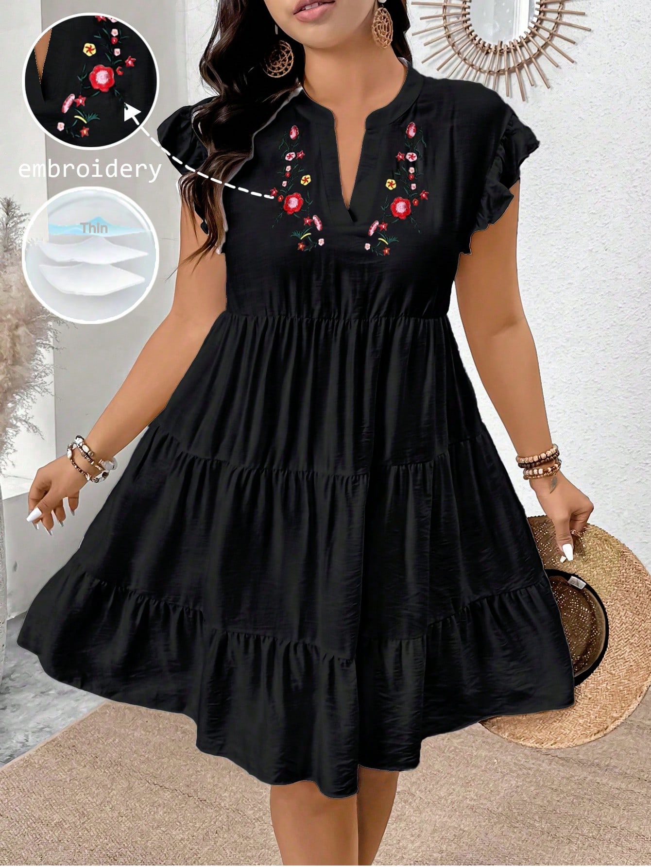Robe de plage grande taille pour femme