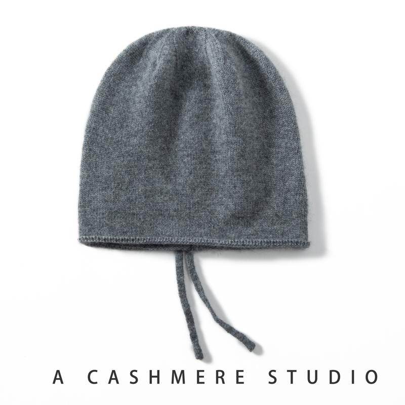 MERRILAMB-Chapeau en cachemire pour femme, casquette d'extérieur, Skullies, bonnets, Wstring, proximité, doux, chaud, femme, haute qualité, hiver, 100