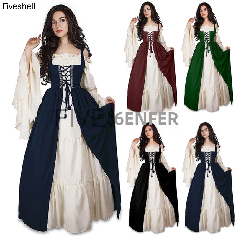 Costume de princesse Punk médiéval pour femmes, Robe victorienne pour palais, déguisement de fête de carnaval, Halloween Cosplay féminin