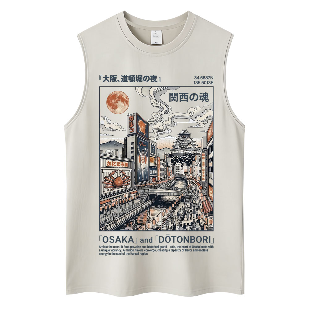 Débardeurs graphiques de style japonais, culture traditionnelle, mode vintage, t-shirts sans manches pour hommes et femmes, débardeurs amples en pur coton, décontractés