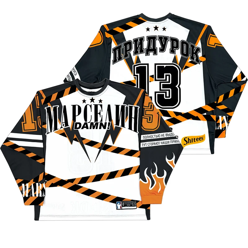 T-shirt à manches longues pour hommes et femmes, maillot de baseball décontracté, haut rétro, vêtements classiques respirants, streetwear Y2K