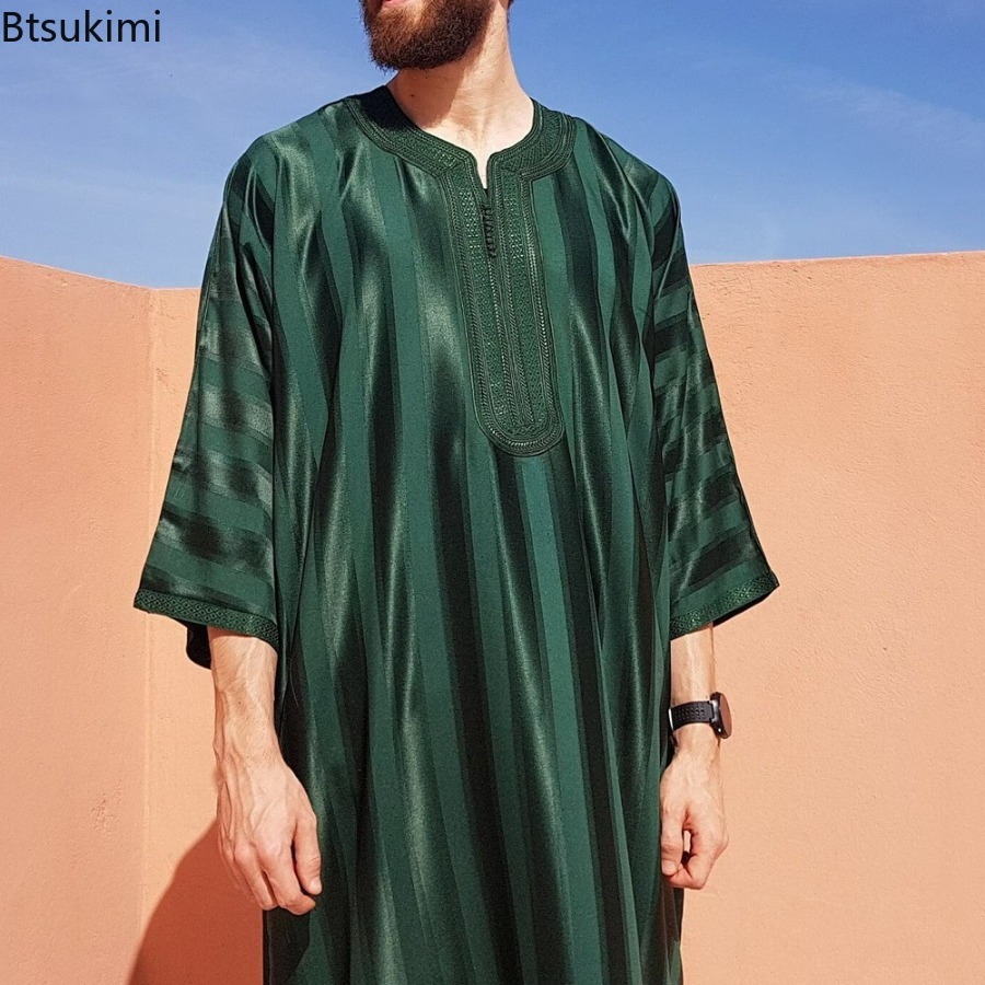 Robe musulmane à capuche pour hommes, vêtements arabes islamiques du moyen-orient, Vintage, ample, manches longues, cordon de serrage, mode masculine, nouvelle collection 2026