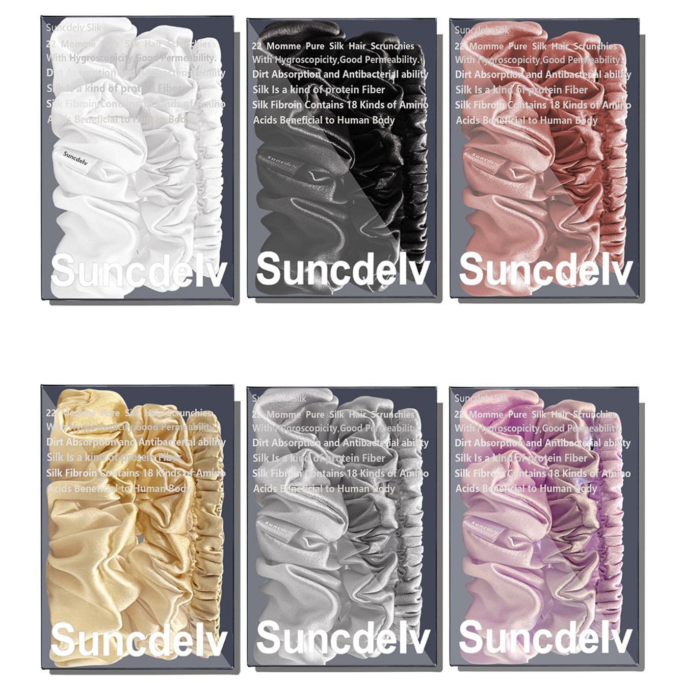 JHair Scrunchies for Men, Pure Mulberry, InjHair Ties, Hairbands, Skinny Ponytail Holders, Solid Document, Natural Hair Accessrespiration, 100%