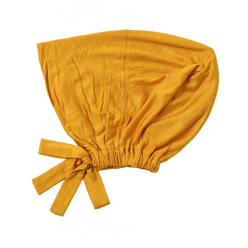 Femmes musulmanes intérieur Hijab casquettes Stretch réglable élastique Bonnet cravate dos Jersey femme bandeau Turbante Mujer