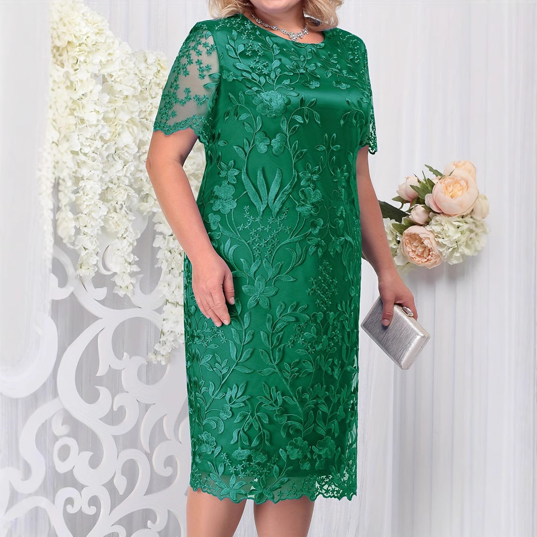 Vêtements pour femmes, robes européennes et américaines, saison printemps-été, nouvelle robe, patchwork, broderie, dentelle, robe de cocktail slim