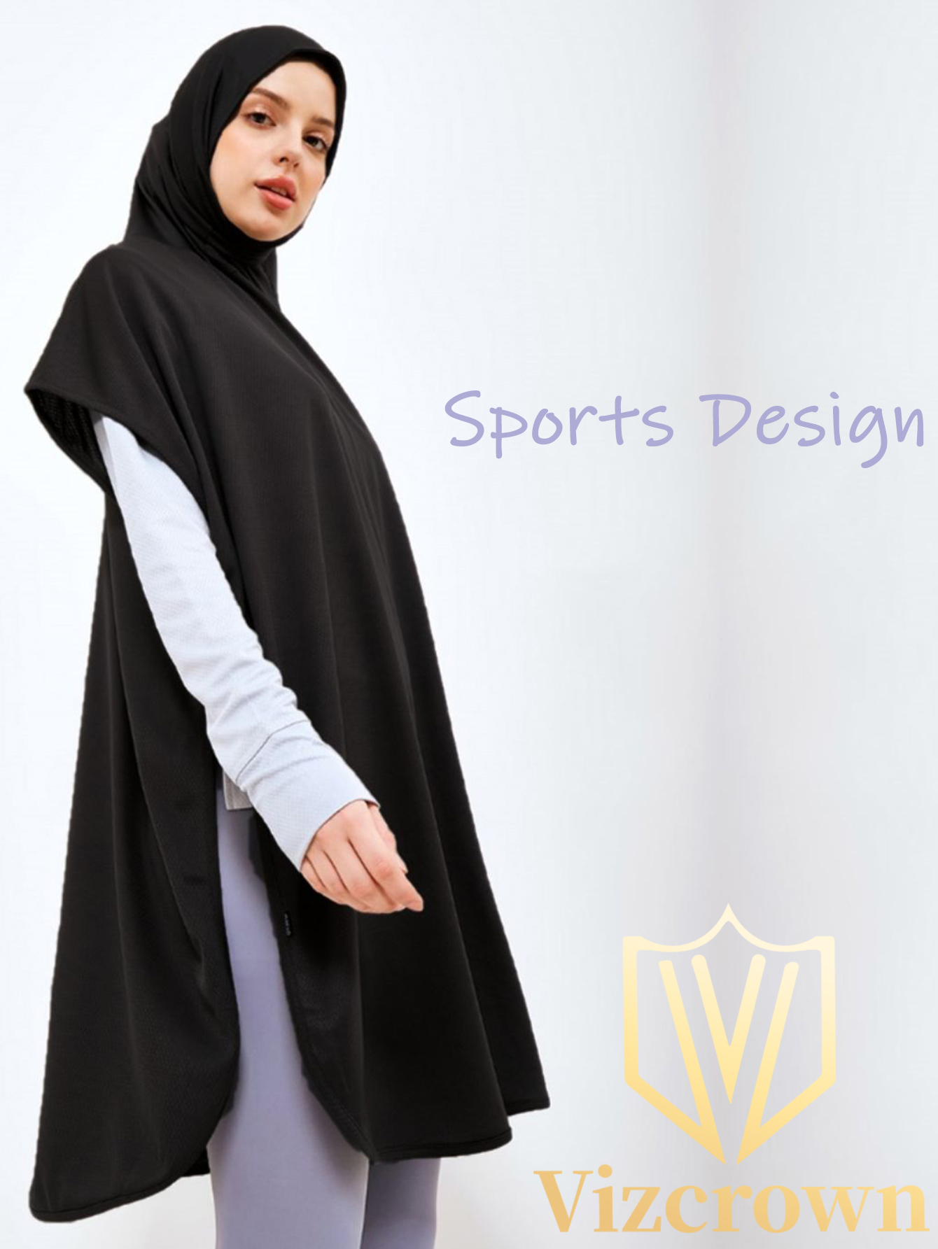 Hijab sport à capuche grande taille, écharpe à séchage rapide, hijab instantané pour femmes musulmanes, facile à porter, vêtements de sport pour femme, gym