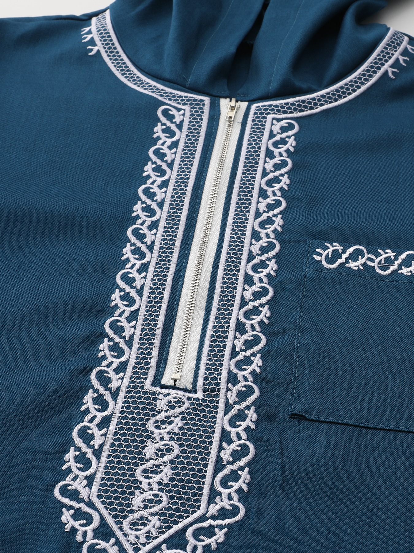 Robe marocaine à capuche de luxe pour homme, manches brodées, poche longue, vêtement musulman, Abaya, Juba, Thobe, Robe du Moyen-Orient
