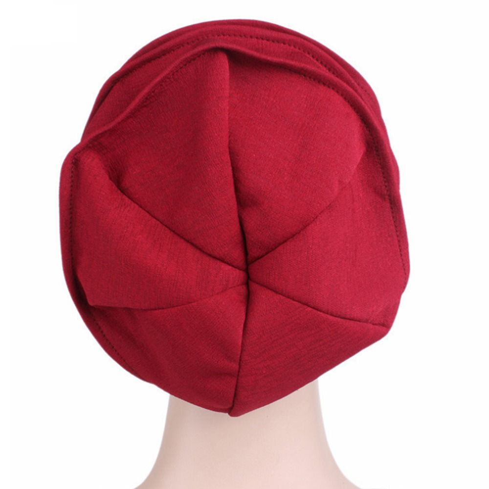 Bonnet en coton pour le cancer, bonnet chimio en tissu élastique, bonnet respirant, bonnet à volants pour femmes