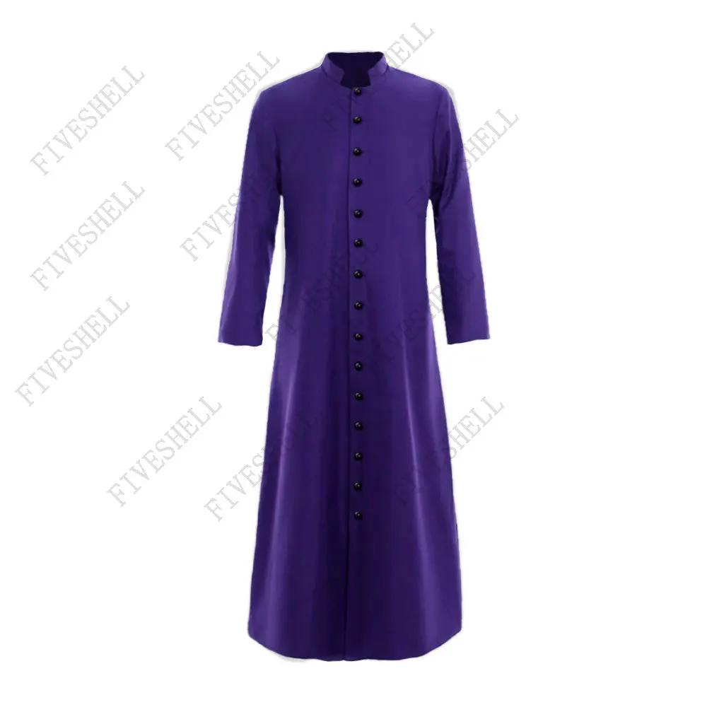2025 Halloween Cosplay légende clergé Robe soutane Cincture médiévale clésiastique vestimentaires prêtre romain Robe soutane Costume