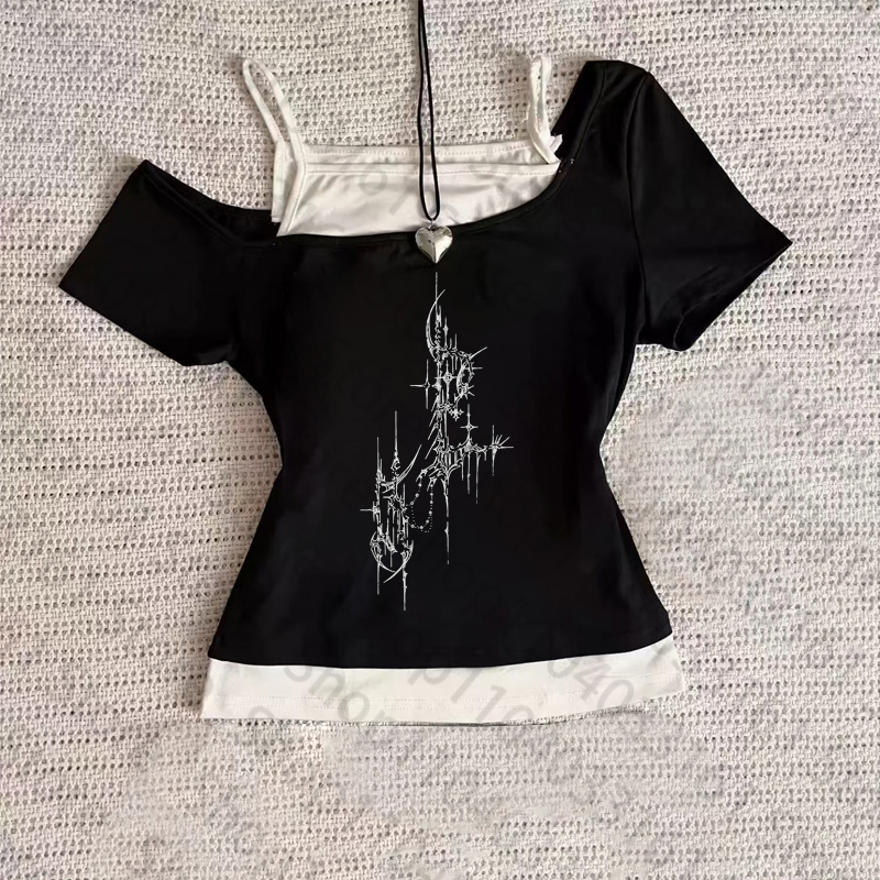Vêtements Vintage des années 90 pour femmes, T-shirts graphiques Y2k, haut pour femmes, T-shirts graphiques Kpop, T-shirts gothiques pour femmes, recadrés Emo
