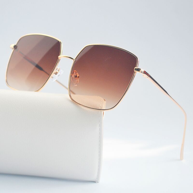 Nouvelles lunettes de soleil pour femmes 2024, lunettes de soleil vintage surdimensionnées pour hommes, lunettes de soleil unisexes tendance pour femmes, monture en métal, Gafas De Sol UV400