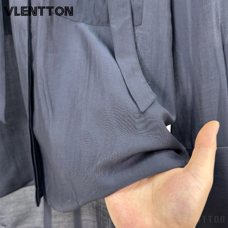 Chemisier en satin pour femme, manches longues, élégant, chemise de bureau, col noué, coupe ample, couleur unie, haute qualité