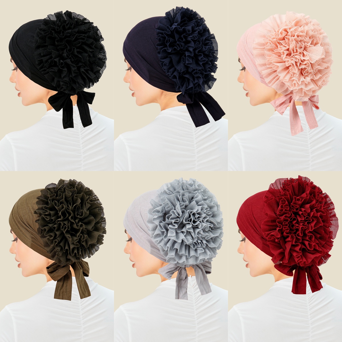 Nouvelle mode musulmane femmes Hijab écharpe doux extensible Turban Bonnet cravate dos volumateur sous-écharpe bandeau indien enveloppement bandeau