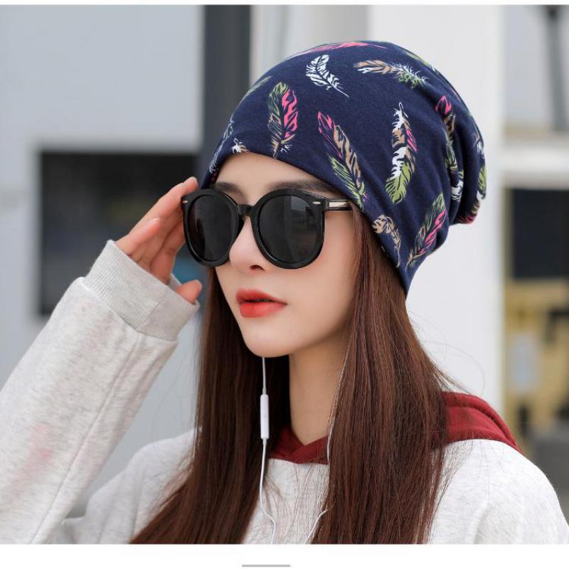 Bonnets à motif de plumes pour hommes et femmes, enveloppement de sauna, bonnet ample, chapeaux doux, équipement de sauna décontracté, hiver, automne