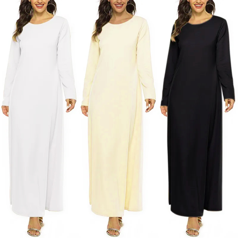 Abayas musulmanes décontractées pour femmes, Robe caftan, Robe marocaine, Eid Mubarak, Turquie, Dubaï, Mode adulte, 3 couleurs