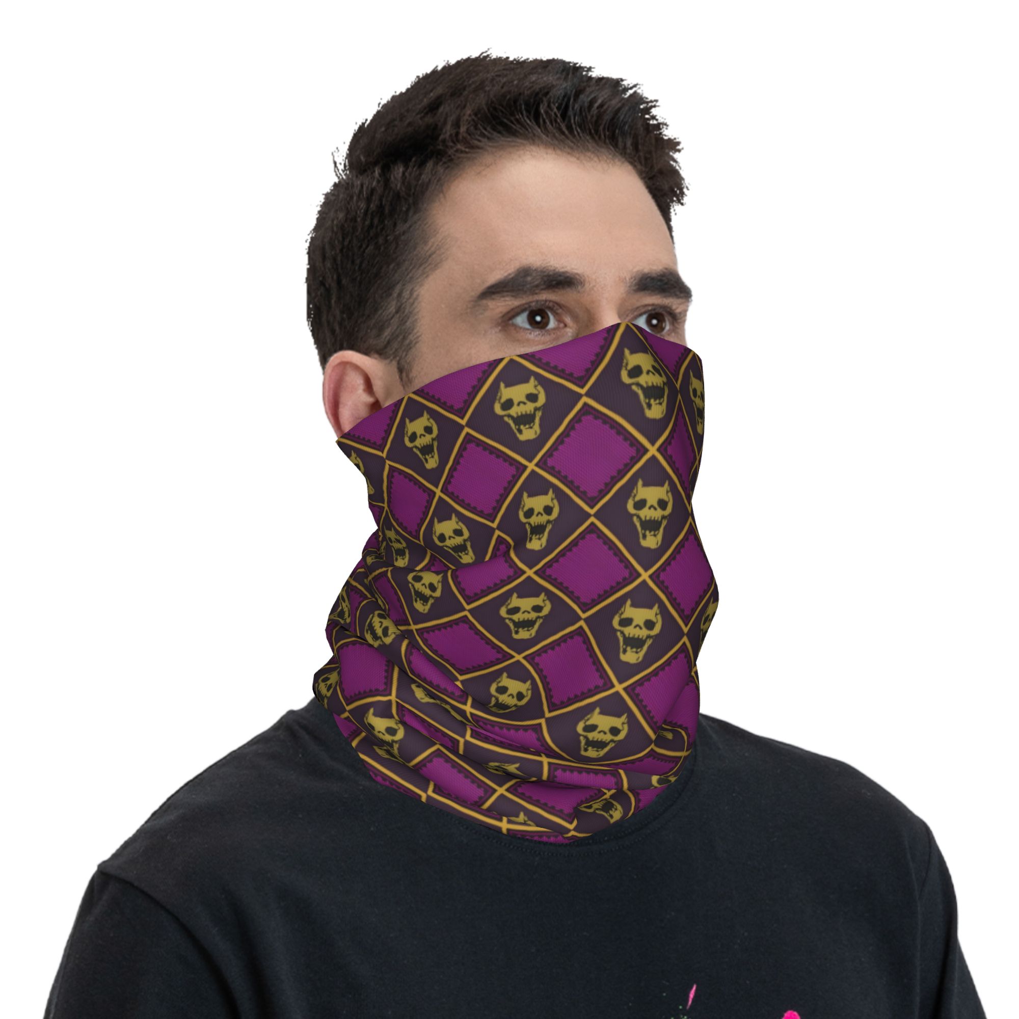 Cache-cou bandana personnalisé coupe-vent, écharpe de protection faciale, bandeau Calavera Yoshikage Kira, tube, cagoule