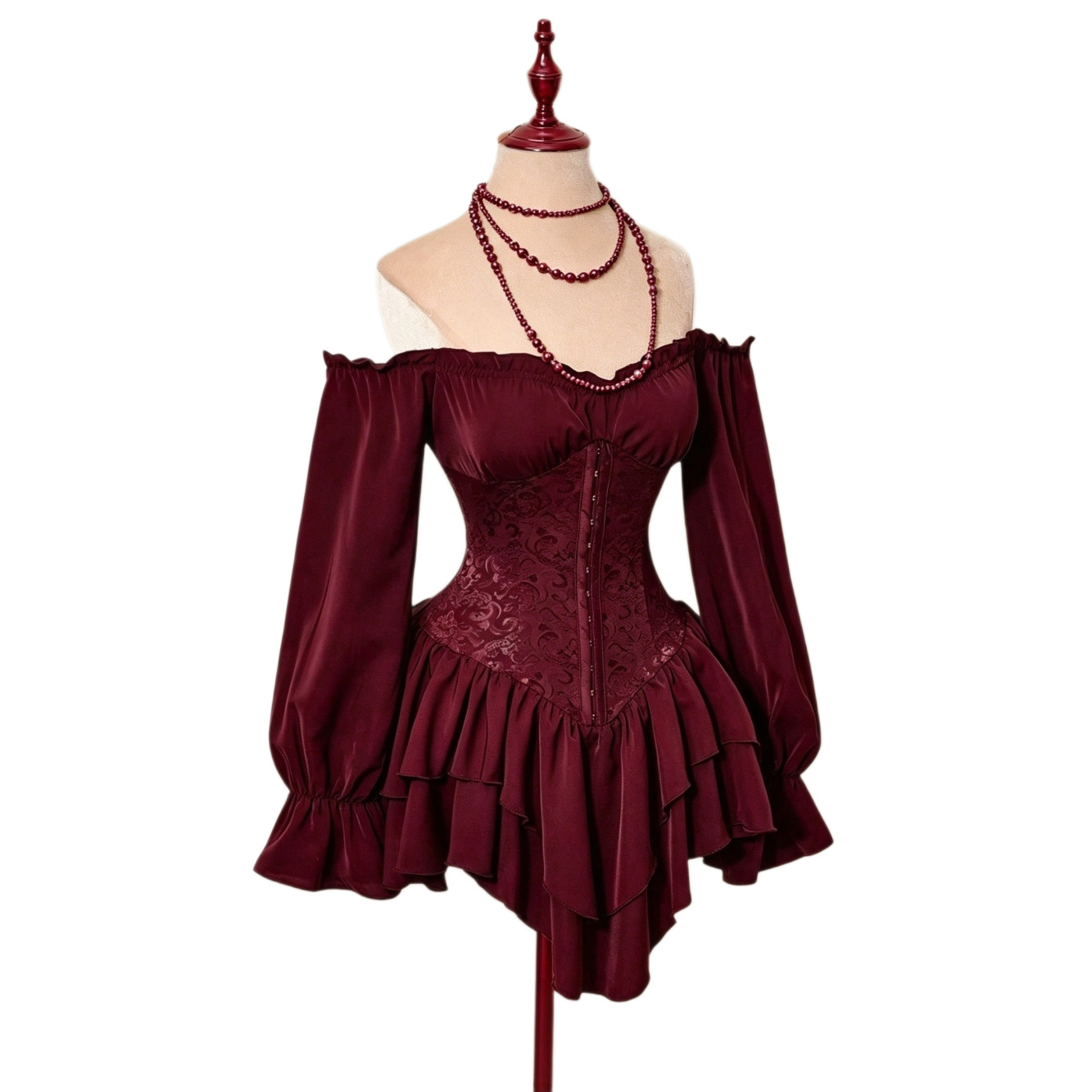 Robe de Demoiselle d'Honneur Élégante et Amincissante à Broderie Florale, Ourlet Court, Épaules Volantées, Sans Manches, Taille Haute, Coupe Trapèze pour Femme