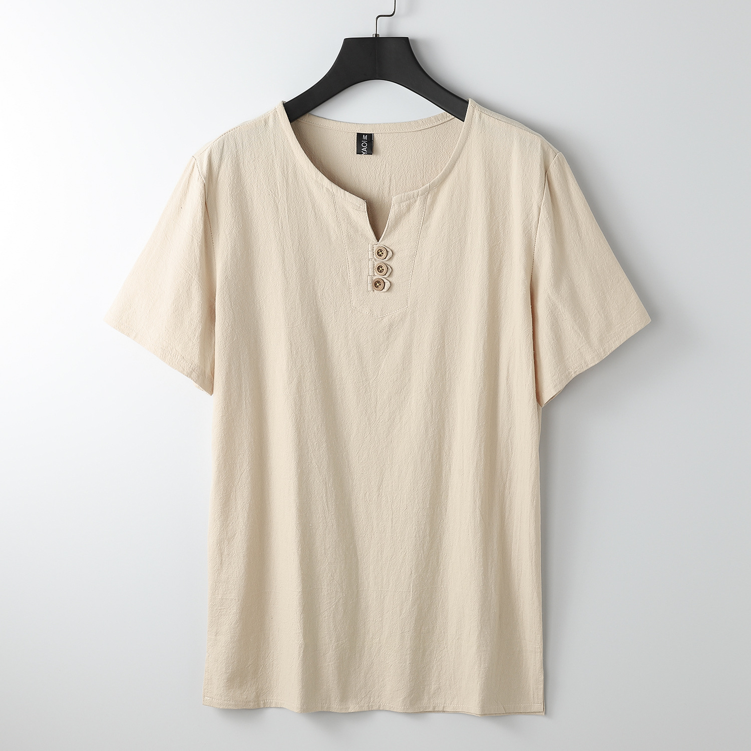 T-shirt en lin à manches courtes pour homme, estival et surdimensionné, grandes tailles 5XL 6XL 8XL 9XL
