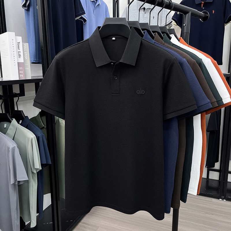 Haut de gamme marque mercerisé coton manches courtes polo shirt été nouveau hommes d'affaires t - shirt mode broderie Design respirant TOP