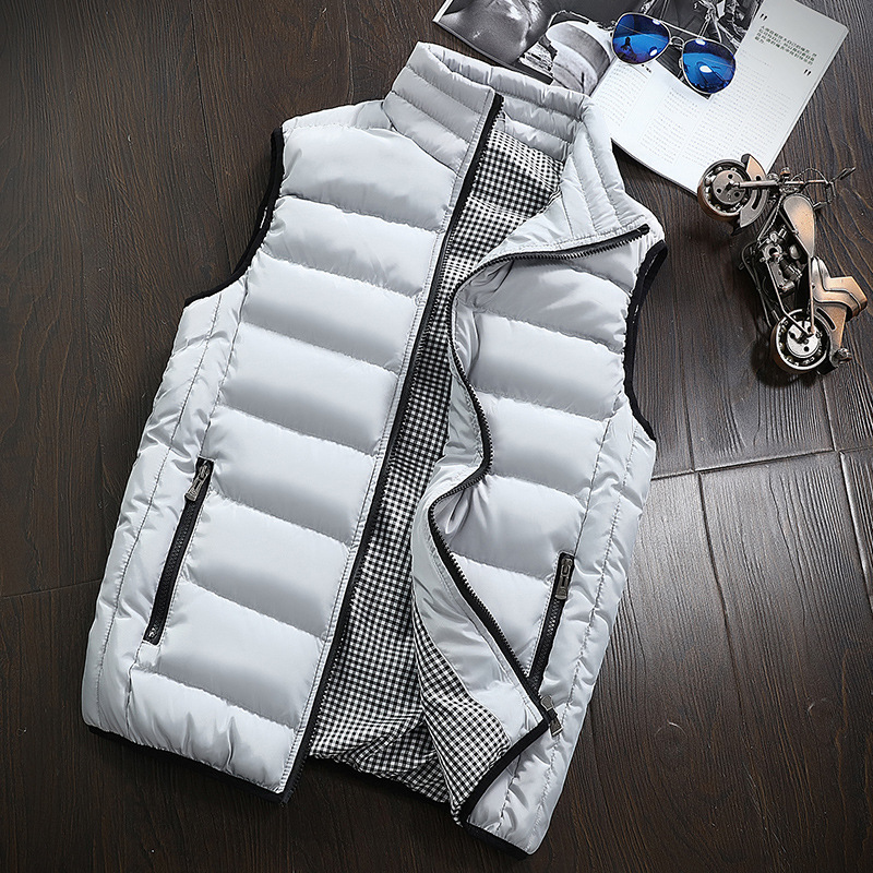 Marque vêtements coton rembourré grande taille hommes gilet hommes gilet hommes veste sans manches gilet hiver mode décontracté mince manteaux