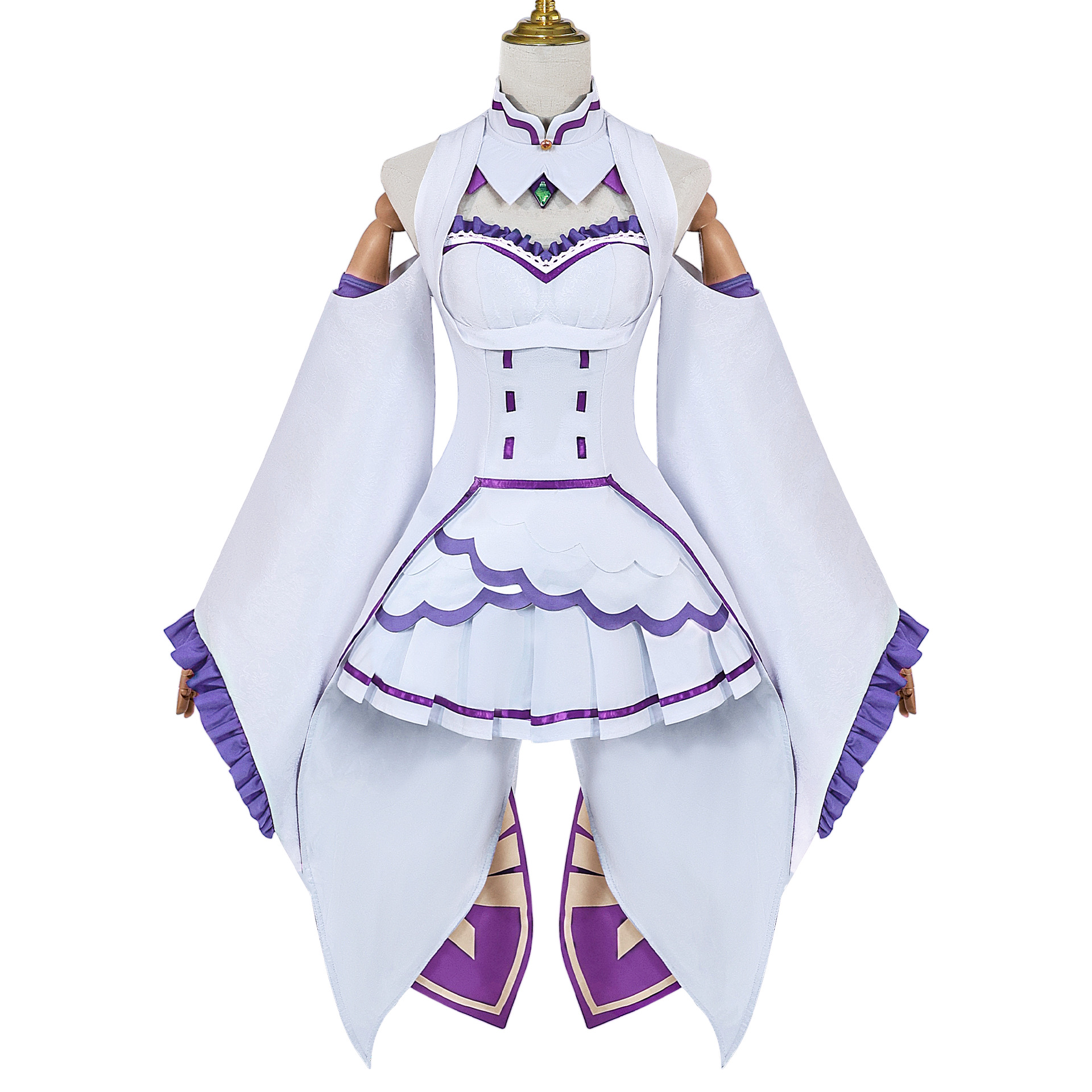 Costume de Cosplay Anime Emilia, robe Emiria, jupe, Costume d'halloween pour femme, vêtements de spectacle sur scène, joli Costume de noël